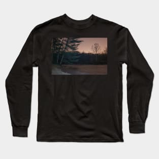 Frozen Lake (Tilted Tree) Long Sleeve T-Shirt